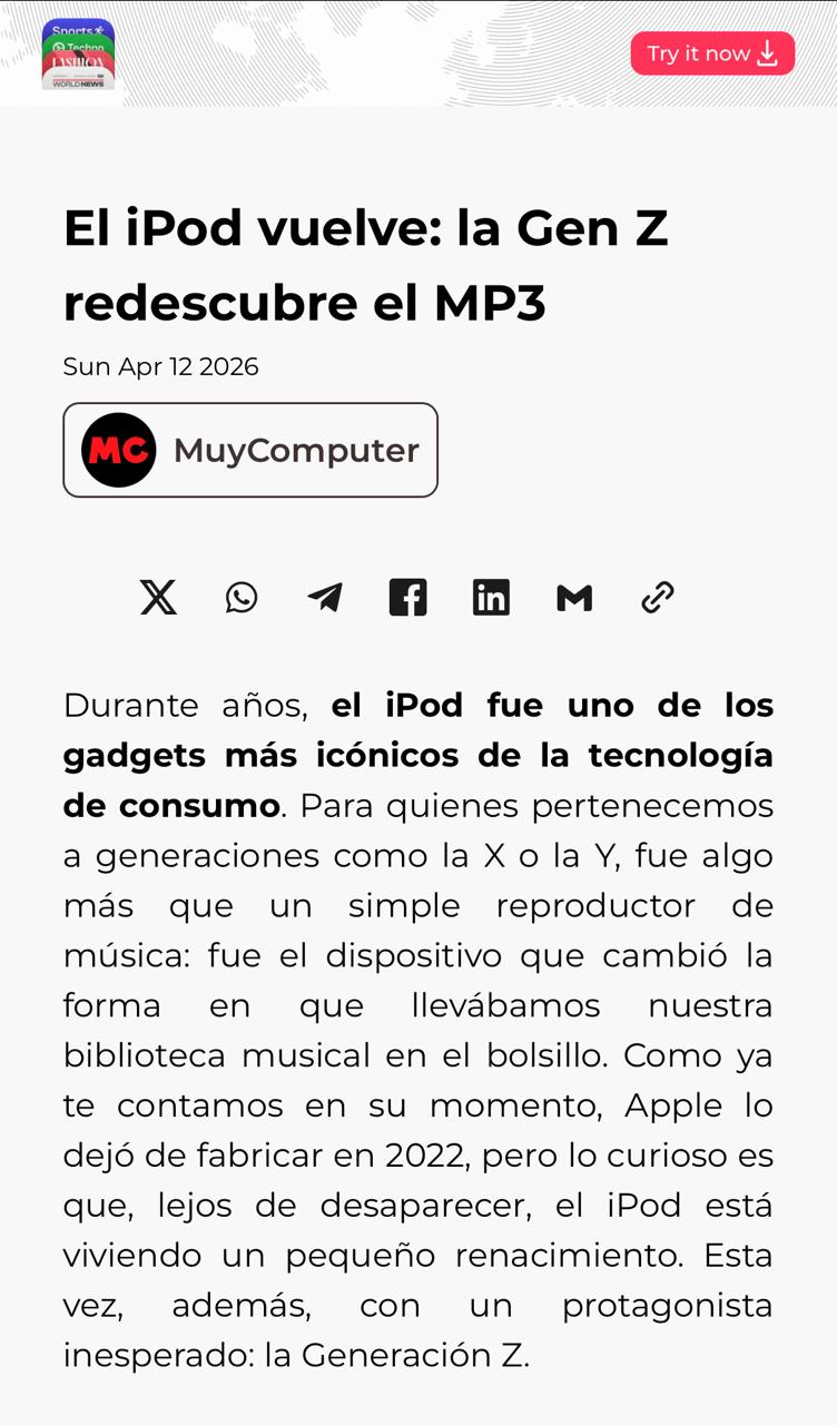 Newsreadeck article reader on mobile